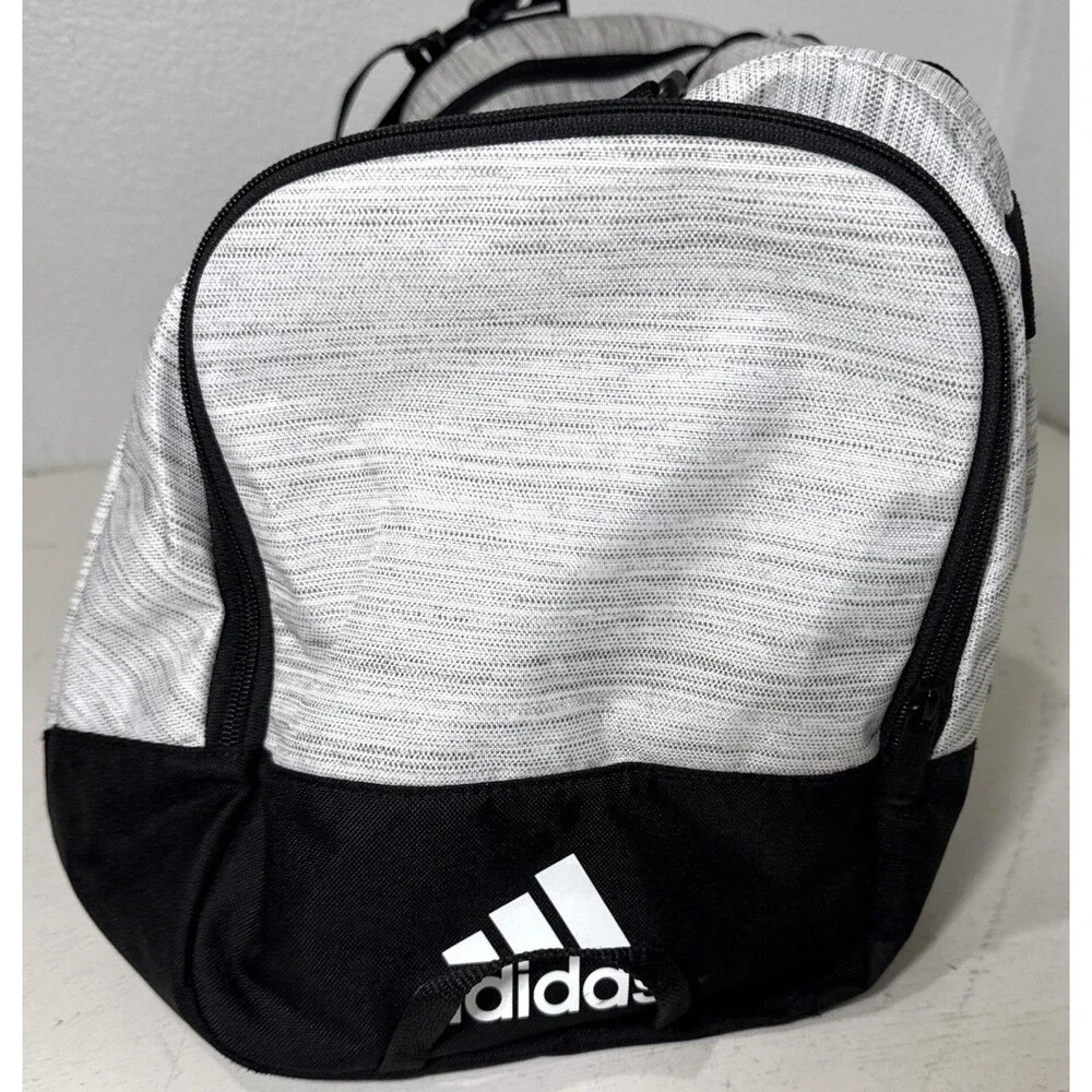 adidas Diablo Small II Duffel Bag 20L Zip Strap White Black Hex Print